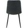 Jídelní židle Antibes - 4 kusy - imitace kůže | černá