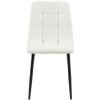 Jídelní židle Antibes - 4 kusy - imitace kůže | bílá