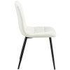 Jídelní židle Antibes - 4 kusy - imitace kůže | bílá