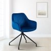 Jídelní židle Welby - samet | tmavě modrá