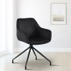 Jídelní židle Welby - samet | černá