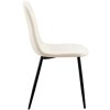 Jídelní židle Baxter - 4 kusy - samet | krémově bílá