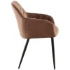 Jídelní židle Monett - samet | hnědá