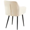 Jídelní židle Monett - samet | krémová