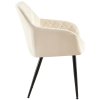 Jídelní židle Monett - samet | krémová