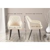 Jídelní židle Monett - samet | krémová