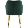Jídelní židle Monett - samet - zlaté nohy | zelená