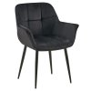 Jídelní židle Roseville - samet | černá