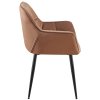 Jídelní židle Roseville - samet | hnědá