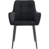 Jídelní židle / křeslo Ferndale - samet | černá