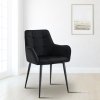Jídelní židle / křeslo Ferndale - samet | černá