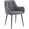 Jídelní židle Ferndale - samet | tmavě šedá