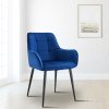Jídelní židle Ferndale - samet | tmavě modrá