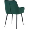 Jídelní židle Ferndale - samet | tmavě zelená