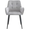 Jídelní židle Ferndale - samet | světle šedá