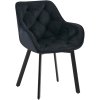 Jídelní židle Antigo - samet | černá