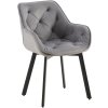 Jídelní židle Antigo - samet | tmavě šedá