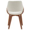 Jídelní židle Vangale - látka | ořech/krémová