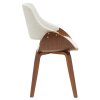 Jídelní židle Vangale - látka | ořech/krémová