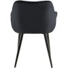 Jídelní židle Tanna - 4 kusy - samet | černá
