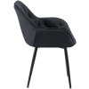 Jídelní židle Tanna - 4 kusy - samet | černá