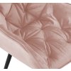 Jídelní židle Tanna - 4 kusy - samet | růžová