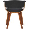 Jídelní židle Bruce - ohýbané dřevo - látka | ořech/černá