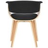 Jídelní židle Bruce - ohýbané dřevo - látka | natura/černá