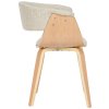 Jídelní židle Bruce - ohýbané dřevo - látka | krémová