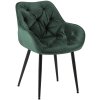 Jídelní židle Tanna - samet | zelená