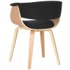 Jídelní židle Bruce - 2 kusy - ohýbané dřevo - látka | natura/černá