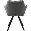 Jídelní židle / křeslo Scott - látka | tmavě šedá