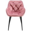 Jídelní židle Tanna - samet | růžová