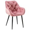 Jídelní židle Tanna - samet | růžová