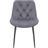 Jídelní židle Wallace - samet | tmavě šedá