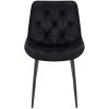 Jídelní židle Wallace - samet | černá