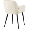 Jídelní židle Emia - 2 kusy - samet | krémová