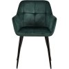 Jídelní židle Emia - 2 kusy - samet | zelená