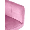 Jídelní židle Emia - 2 kusy - samet | růžová