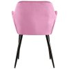 Jídelní židle Emia - 2 kusy - samet | růžová