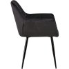 Jídelní židle Emia - 2 kusy - samet | černá