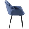 Jídelní židle Tanna - 2 kusy - samet | modrá