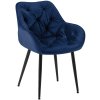 Jídelní židle Tanna - samet | tmavě modrá