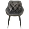 Jídelní židle Tanna - 2 kusy - samet | antracit
