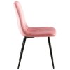 Jídelní židle Dijon - samet | růžová