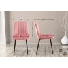 Jídelní židle Dijon - samet | růžová