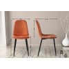 Jídelní židle Napier - látka | oranžová