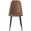 Jídelní židle Napier - 4 kusy - imitace kůže | hnědá