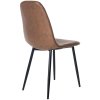 Jídelní židle Napier - 4 kusy - imitace kůže | hnědá