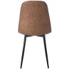 Jídelní židle Napier - 4 kusy - imitace kůže | hnědá